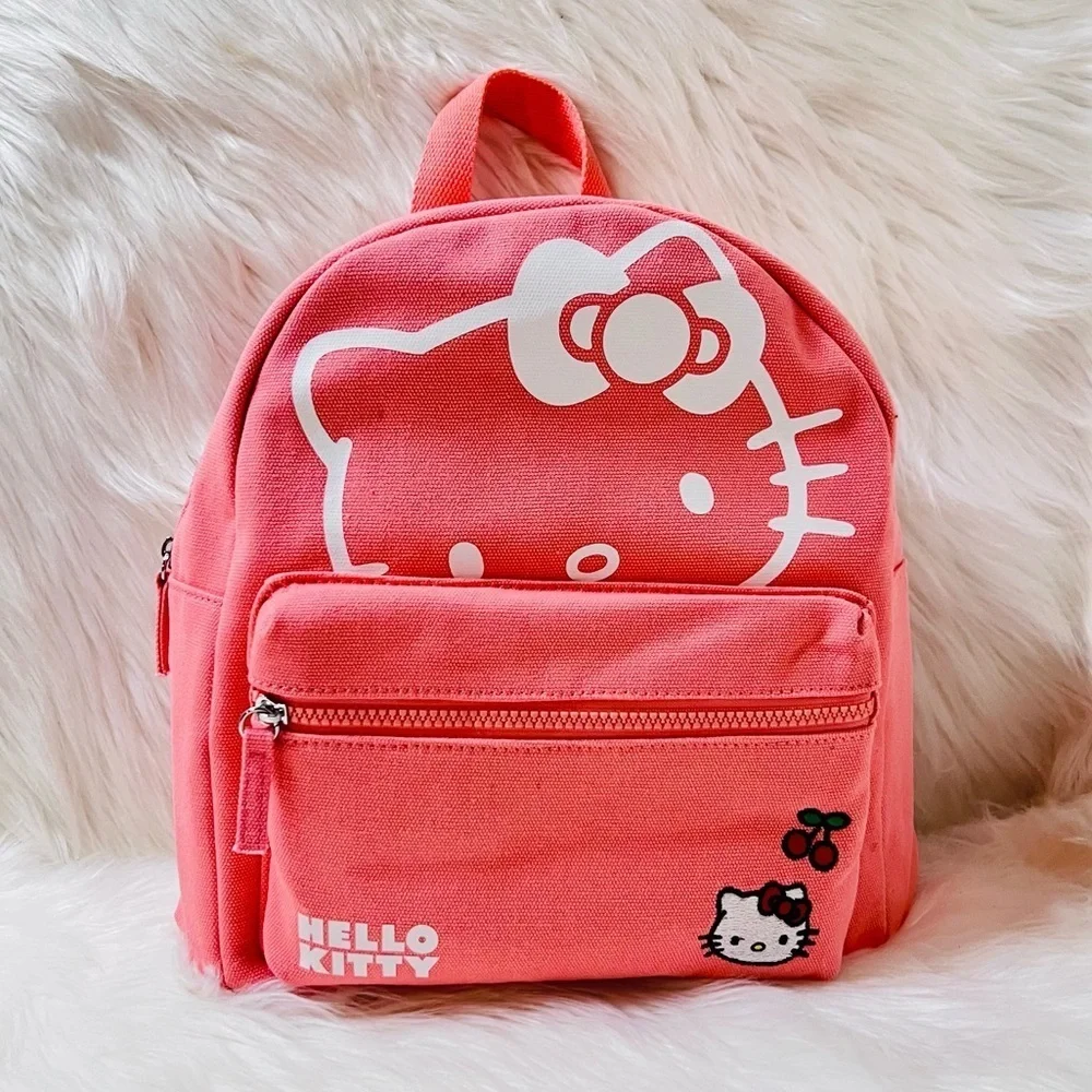 hello kitty backpack vacation AI ACCESSORY INNOVATIONS for Girls, Sanrio Kawaii Bookbag, 16 Inch Anime School Bag with 3D Features Wipe clean with a damp cloth for easy maintenance. Hello Kitty Toss Pink Travel